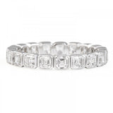 Asscher-Cut Bezel Eternity Lab Grown Diamond Ring