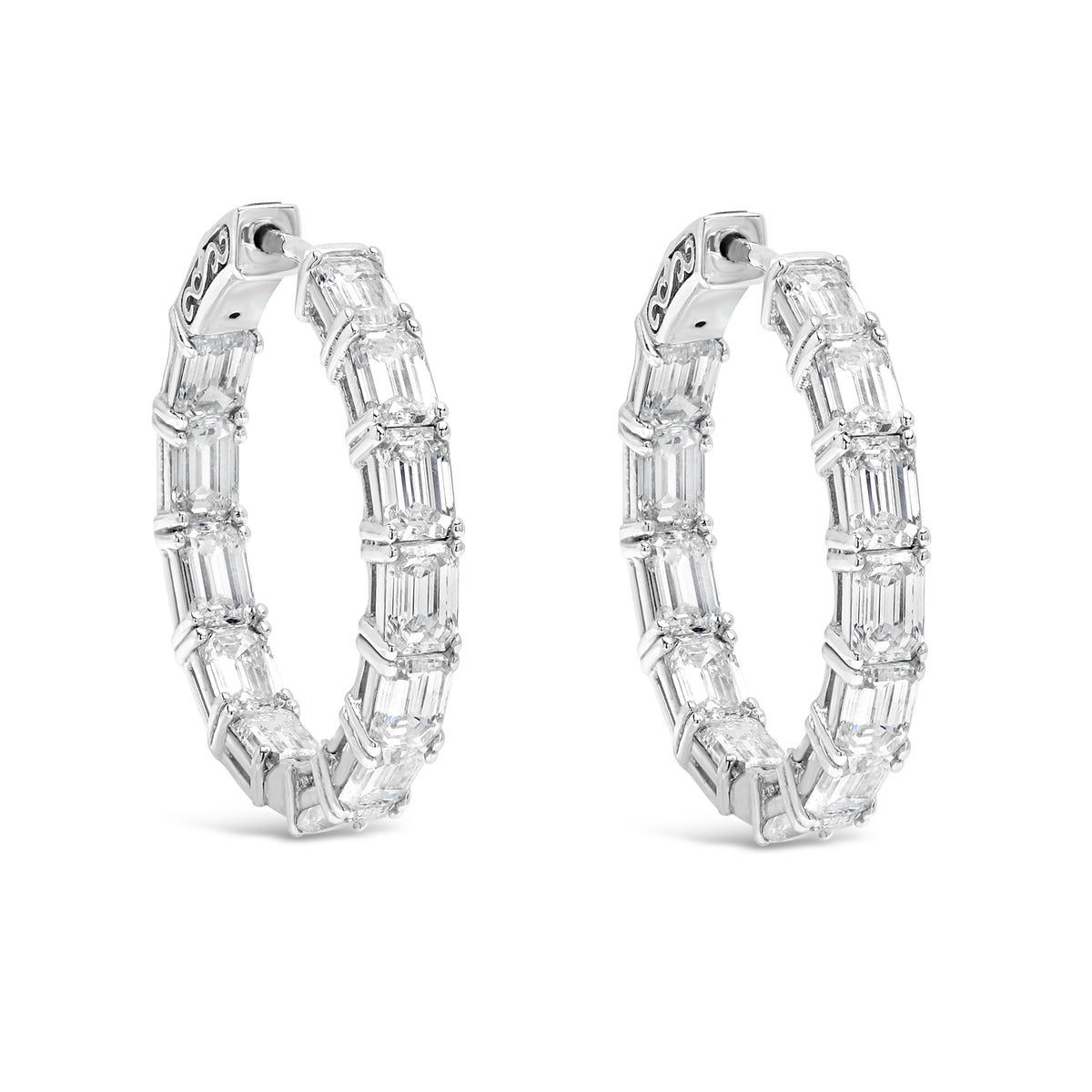 Emerald Hoop Earrings