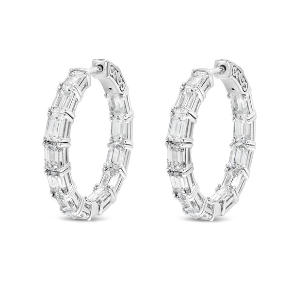 Emerald Hoop Earrings