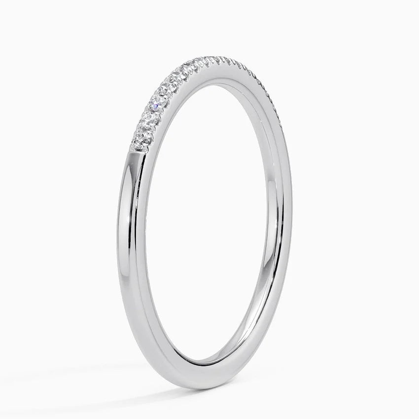 Round Pave Natural Diamond Eternity Band (1/4 way around)
