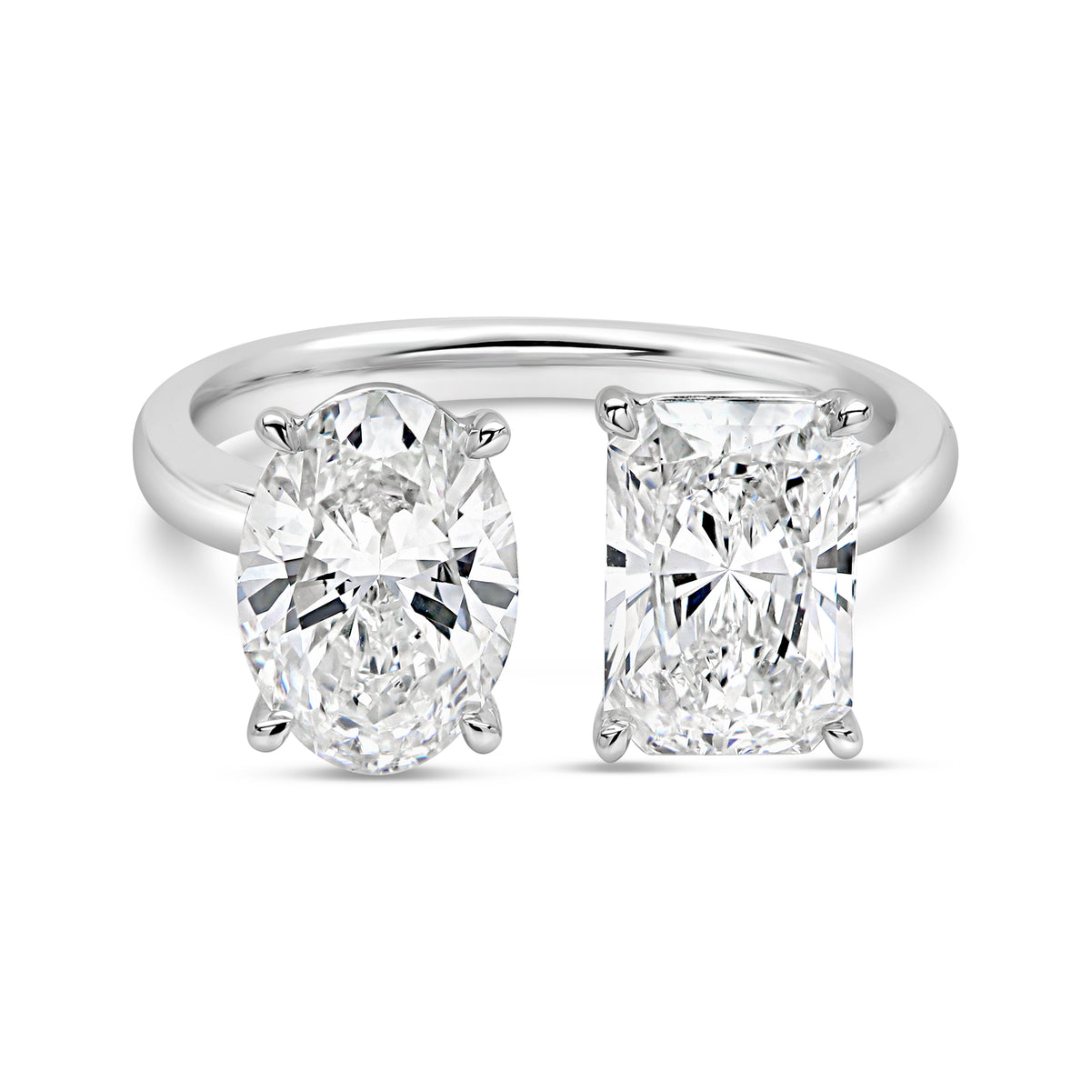 Oval and Radiant Toi et Moi Ring
