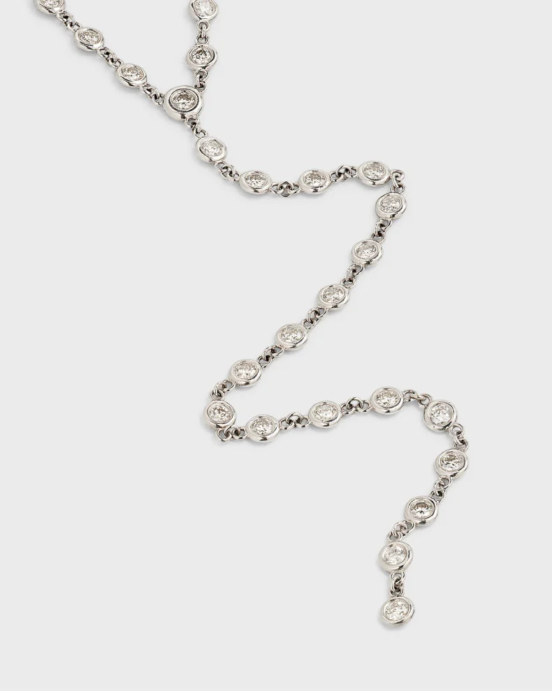 Diamond by The Yard 77-Stone Floating Necklace w/Drop