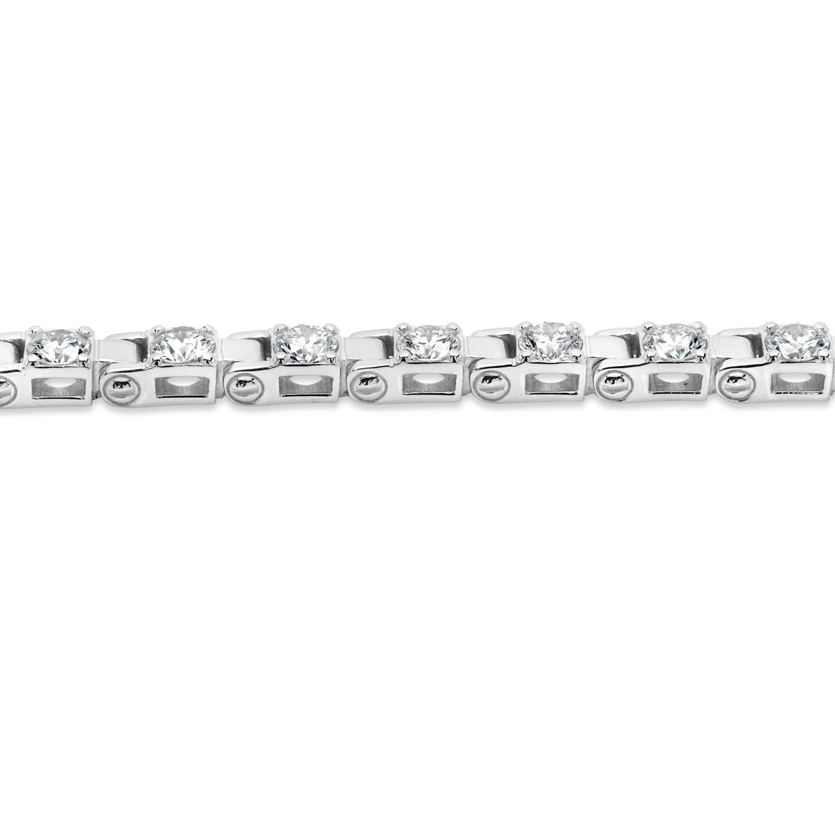 Diamond Station Tennis Bracelet (Made in Italy)