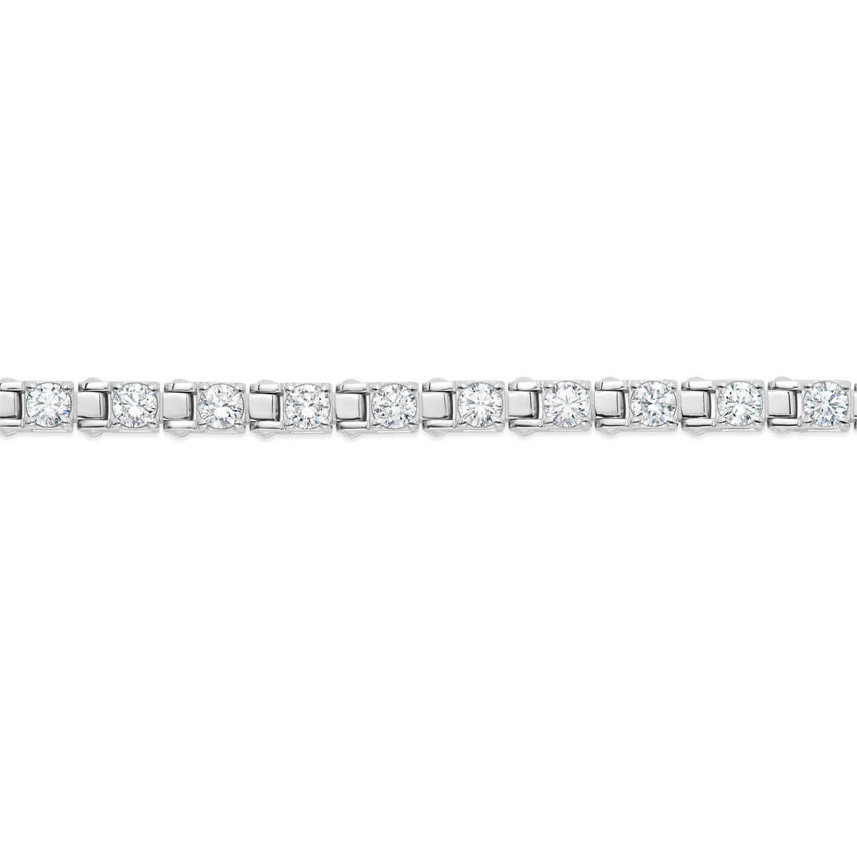 Diamond Station Tennis Bracelet (Made in Italy)