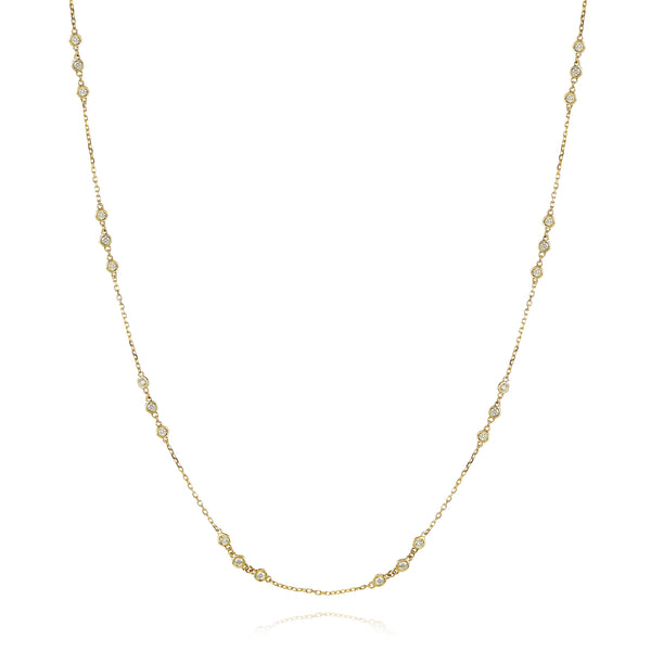 Diamond By The Yard Three-Station Diamond Necklace - The Diamond Channel