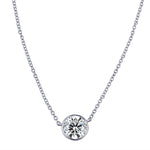 Diamond Bezel-Set Necklace - The Diamond Channel
