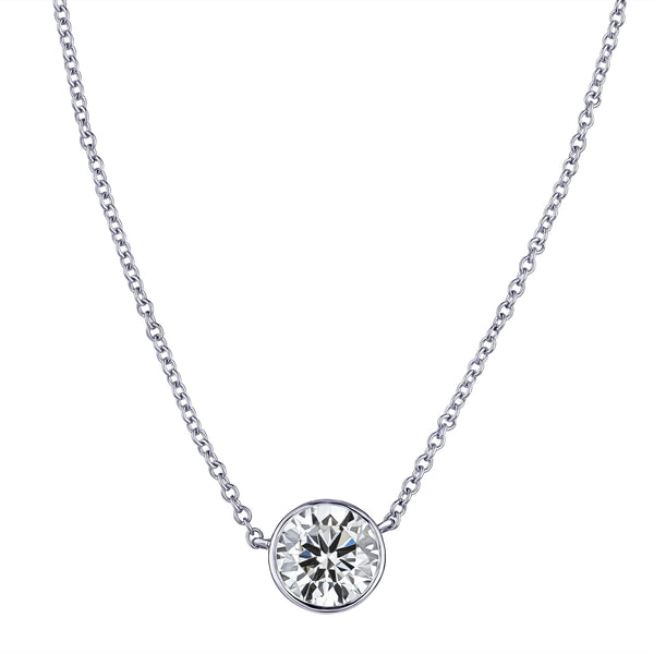 Diamond Bezel-Set Necklace - The Diamond Channel