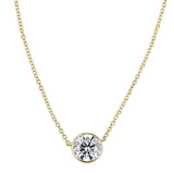 Diamond Bezel-Set Necklace - The Diamond Channel