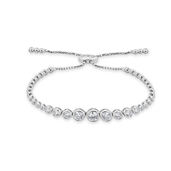 Adjustable Bezel Set Bracelet - The Diamond Channel