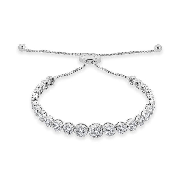 Flower Shaped Adjustable Bracelet - The Diamond Channel