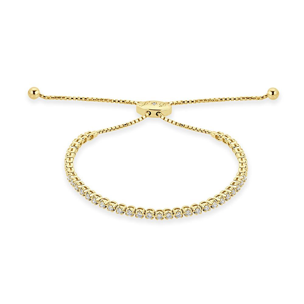 Illusion-Set Adjustable Bracelet - The Diamond Channel