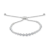 Shared Prong Adjustable Bracelet - The Diamond Channel