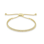 Four-Prong Sqaure Shaped Adjustable Bracelet - The Diamond Channel