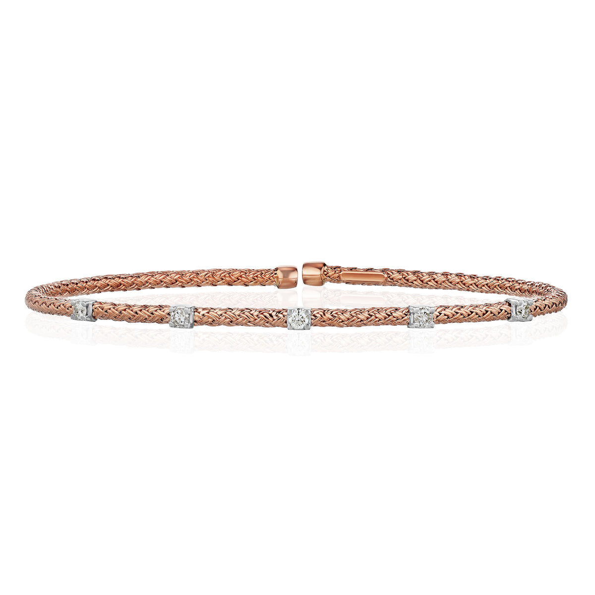Five-Stone Diamond Rope Bangle - The Diamond Channel