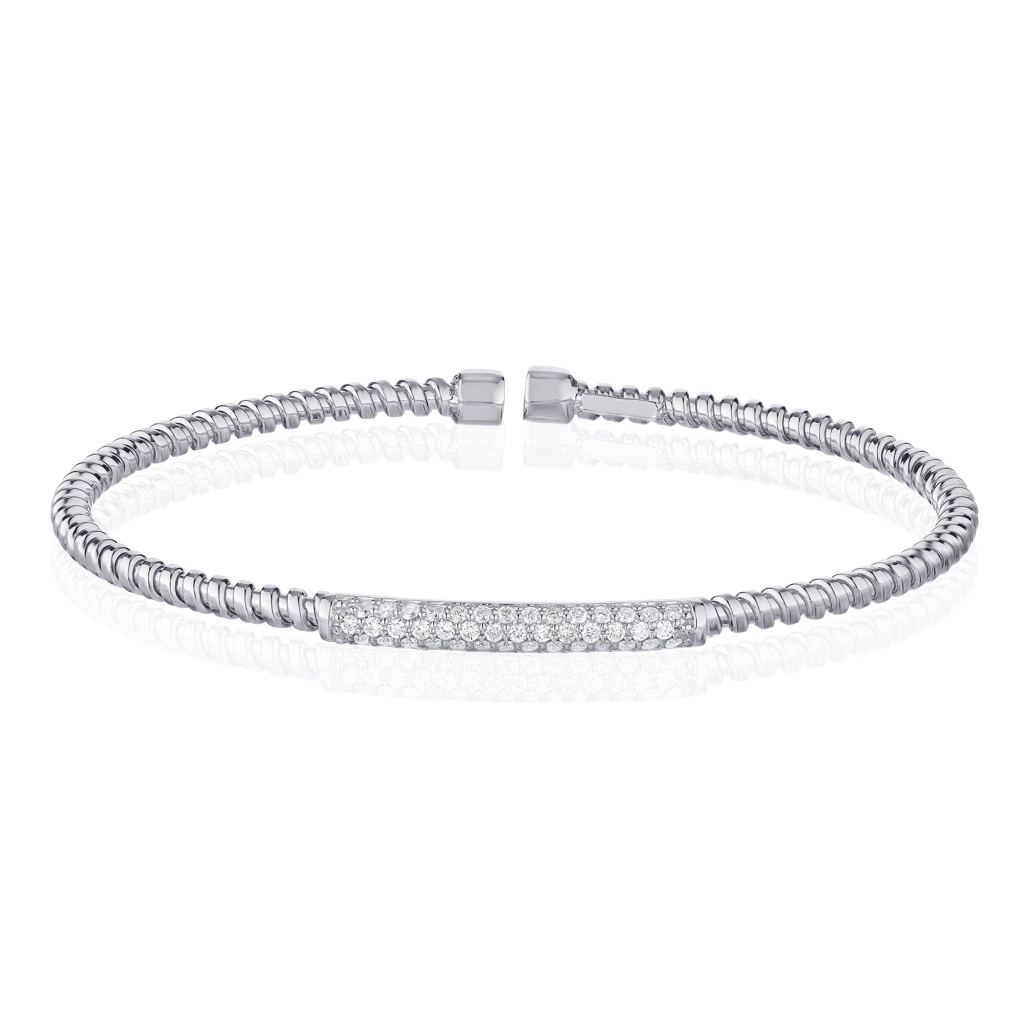 1 Row Bar Bangle - The Diamond Channel