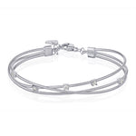 Three Row X Wire Bangle Bracelet - The Diamond Channel