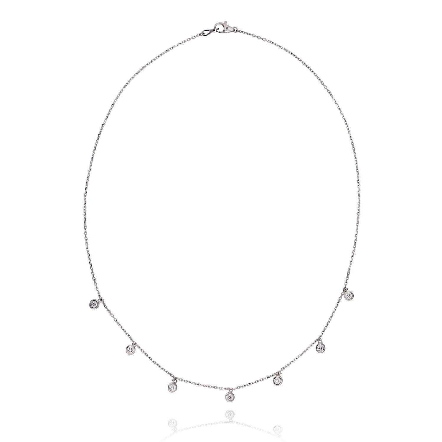 Diamond By The Yard 7-Stone Diamond Necklace - The Diamond Channel
