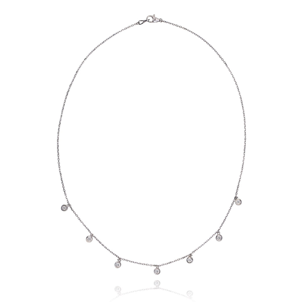Diamond By The Yard 7-Stone Diamond Necklace - The Diamond Channel