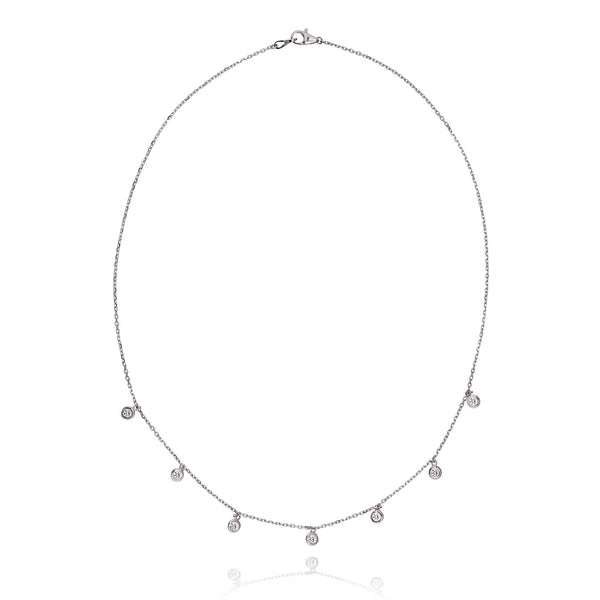 Diamond By The Yard 7-Stone Diamond Necklace - The Diamond Channel