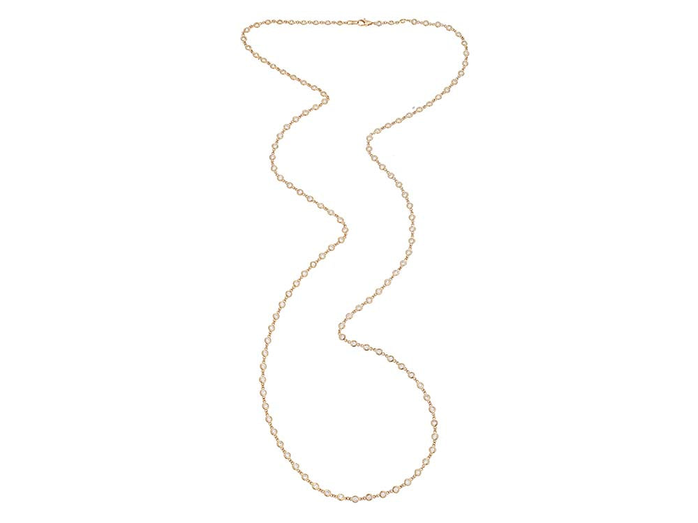 Diamond By The Yard 122 Stone Long Fashion Necklace - The Diamond Channel