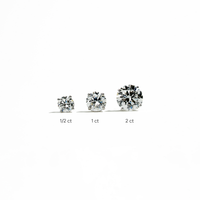 Natural Round Diamond Stud Earrings