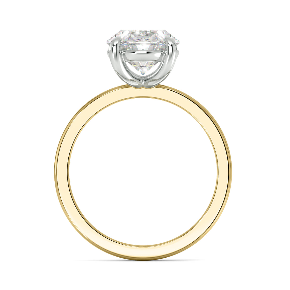 3.05ct Lab Grown Oval-Cut Diamond Engagement Ring