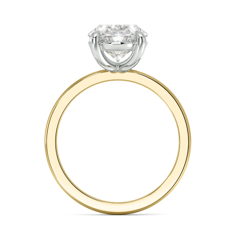 3.05ct Lab Grown Oval-Cut Diamond Engagement Ring