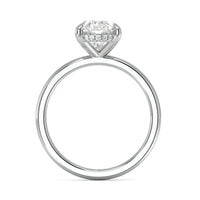 2.08ct Lab Grown Oval-Cut Diamond with Hidden Halo Engagement Ring