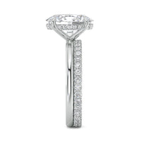 2.08ct Lab Grown Oval-Cut Diamond with Hidden Halo Engagement Ring