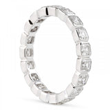 7 cttw Asscher-Cut Bezel Eternity Lab Grown Diamond Ring