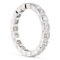 Asscher-Cut Bezel Eternity Lab Grown Diamond Ring