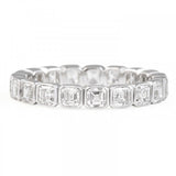 7 cttw Asscher-Cut Bezel Eternity Lab Grown Diamond Ring