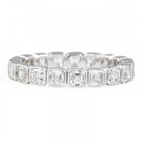 Asscher-Cut Bezel Eternity Lab Grown Diamond Ring