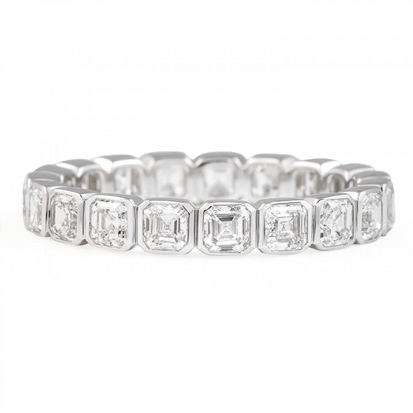 Asscher-Cut Bezel Eternity Lab Grown Diamond Ring