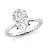 2.08ct IGI CERTIFIED Lab Grown Oval-Cut Diamond with Hidden Halo Engagement Ring