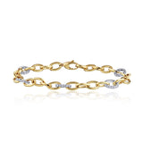 Circle PaperClip Diamond Bracelet