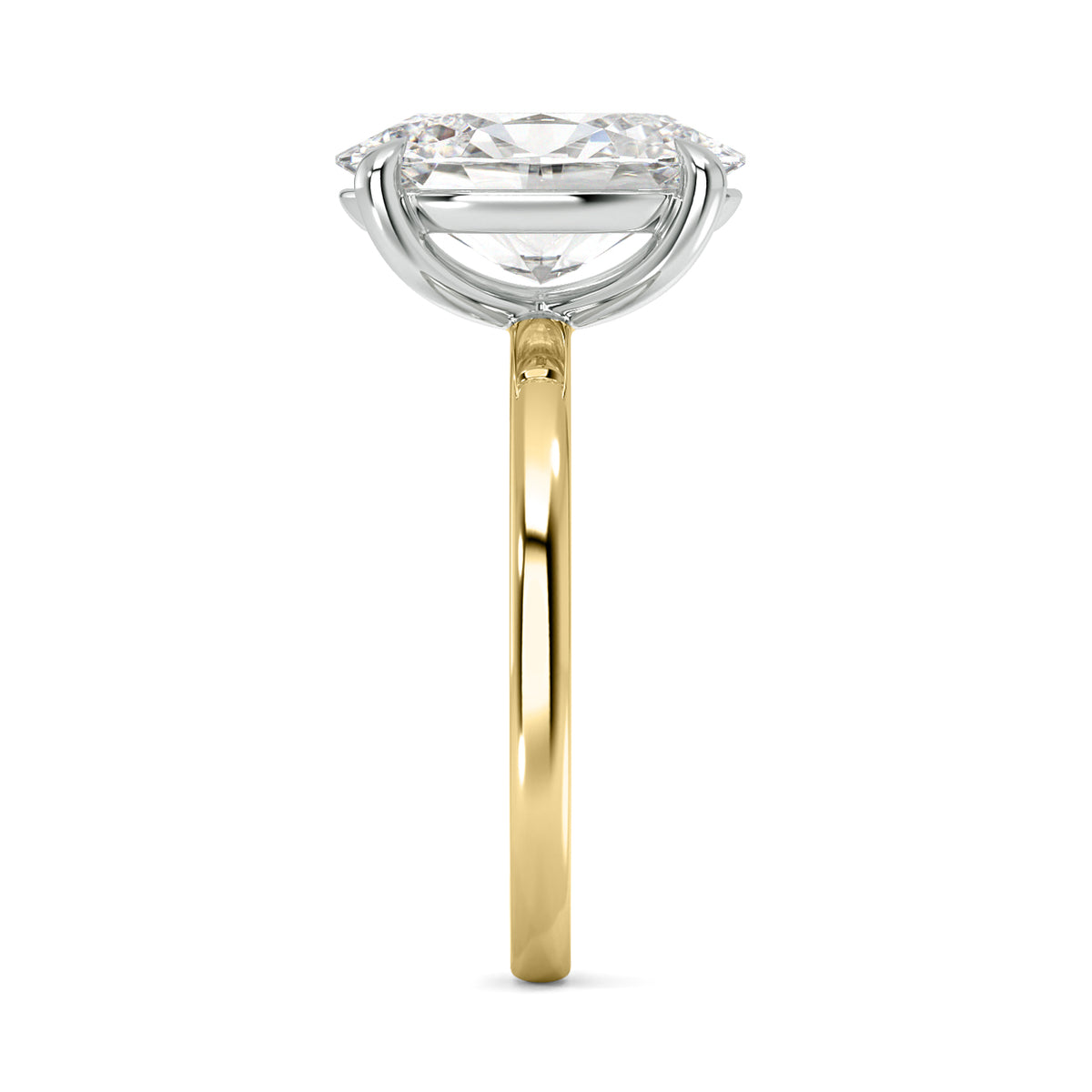 3.05ct Lab Grown Oval-Cut Diamond Engagement Ring