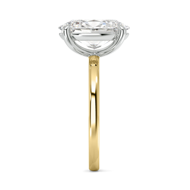 3.05ct Lab Grown Oval-Cut Diamond Engagement Ring