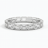 Emerald East West Bezel Eternity Lab Diamond Ring