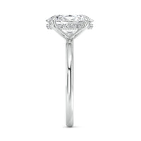 2.08ct Lab Grown Oval-Cut Diamond with Hidden Halo Engagement Ring