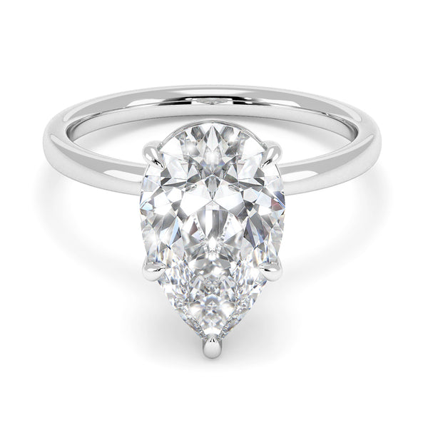 3.08ct Lab Grown Pear-Shape Diamond Engagement Ring