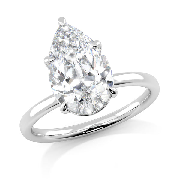 3.08ct Lab Grown Pear-Shape Diamond Engagement Ring