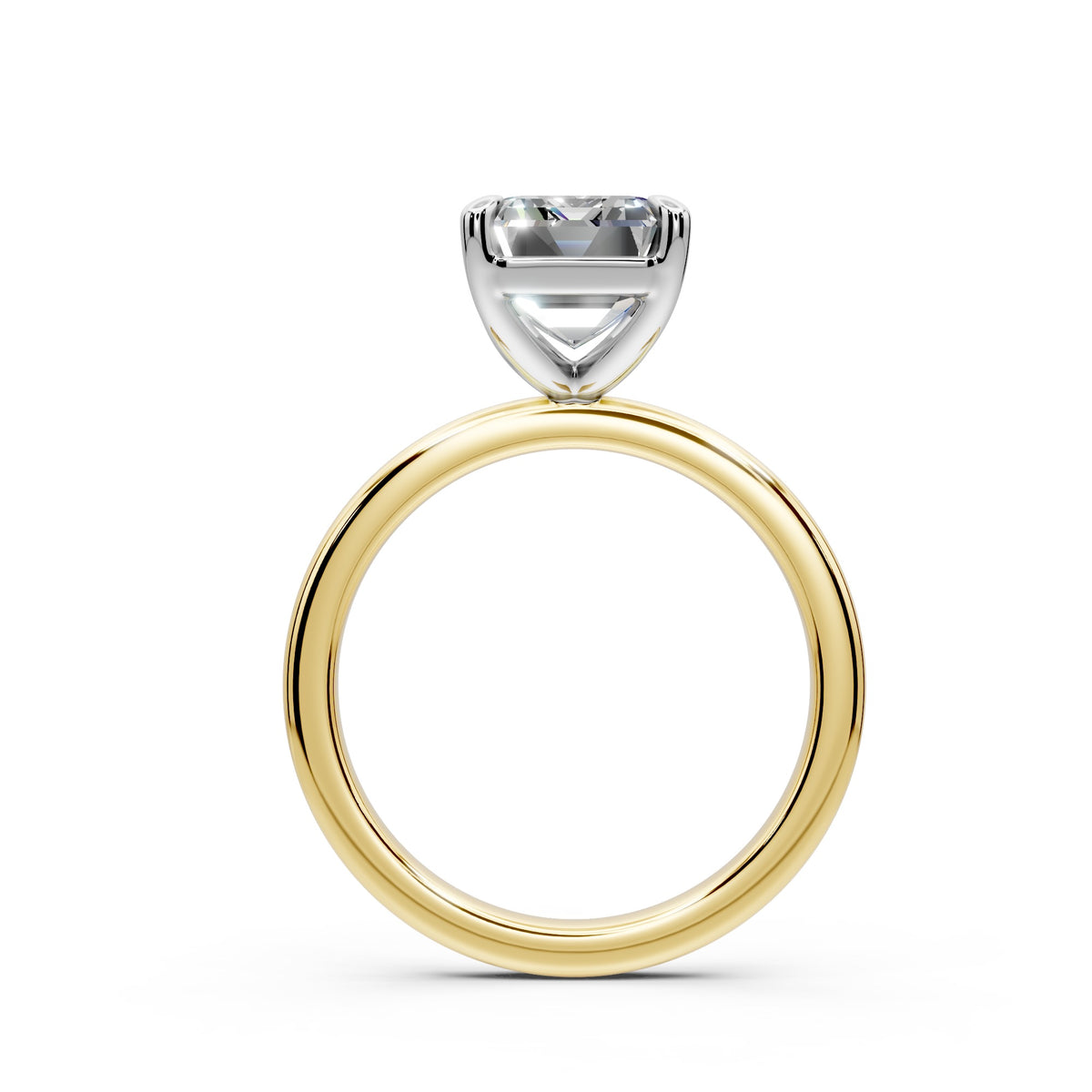 3.05ct Lab Grown Emerald-Cut Diamond Engagement Ring