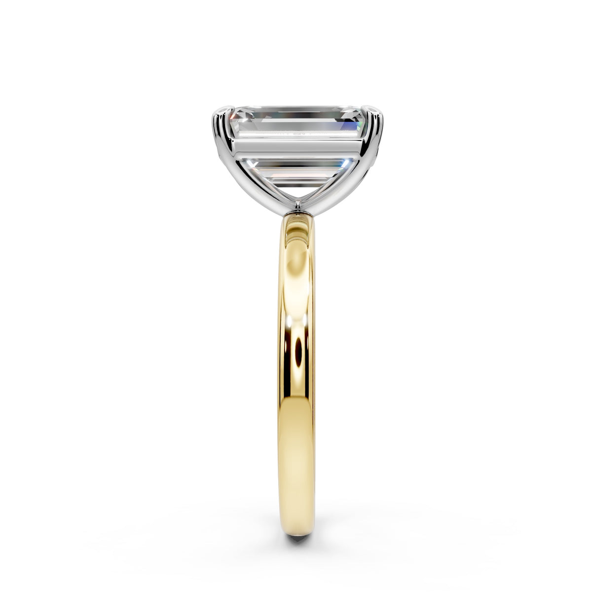 3.05ct Lab Grown Emerald-Cut Diamond Engagement Ring