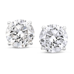 Certified 14 Karat Gold Natural Diamond Stud Earrings