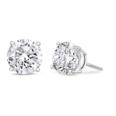 Certified 14 Karat Gold Lab Grown Diamond Stud Earrings