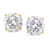 Certified 14 Karat Yellow Gold Lab Grown Diamond Stud Earrings (starting at 0.50 carat )