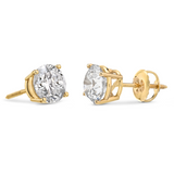 Certified 14 Karat Yellow Gold Natural Diamond Stud Earrings (starting at 0.50 carat )