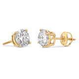 Certified 14 Karat Yellow Gold Lab Grown Diamond Stud Earrings (starting at 0.50 carat )