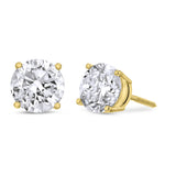 Certified 14 Karat Yellow Gold Lab Grown Diamond Stud Earrings (starting at 0.50 carat )